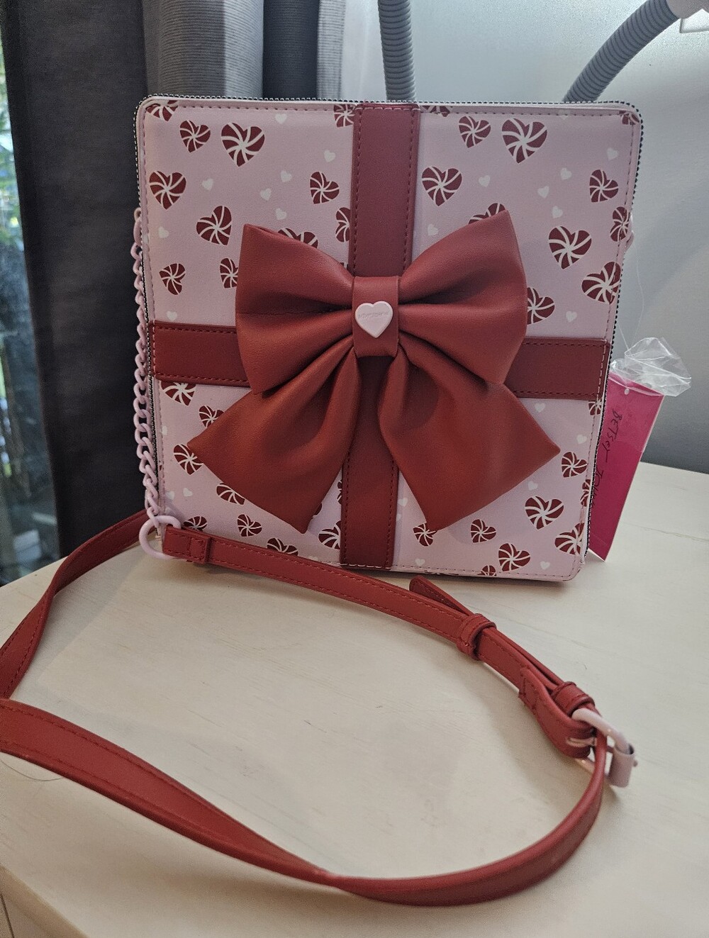 New! Betsy Johnson Gift Box Crossbody Purse